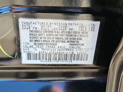 2024 Nissan Sentra SV CVT