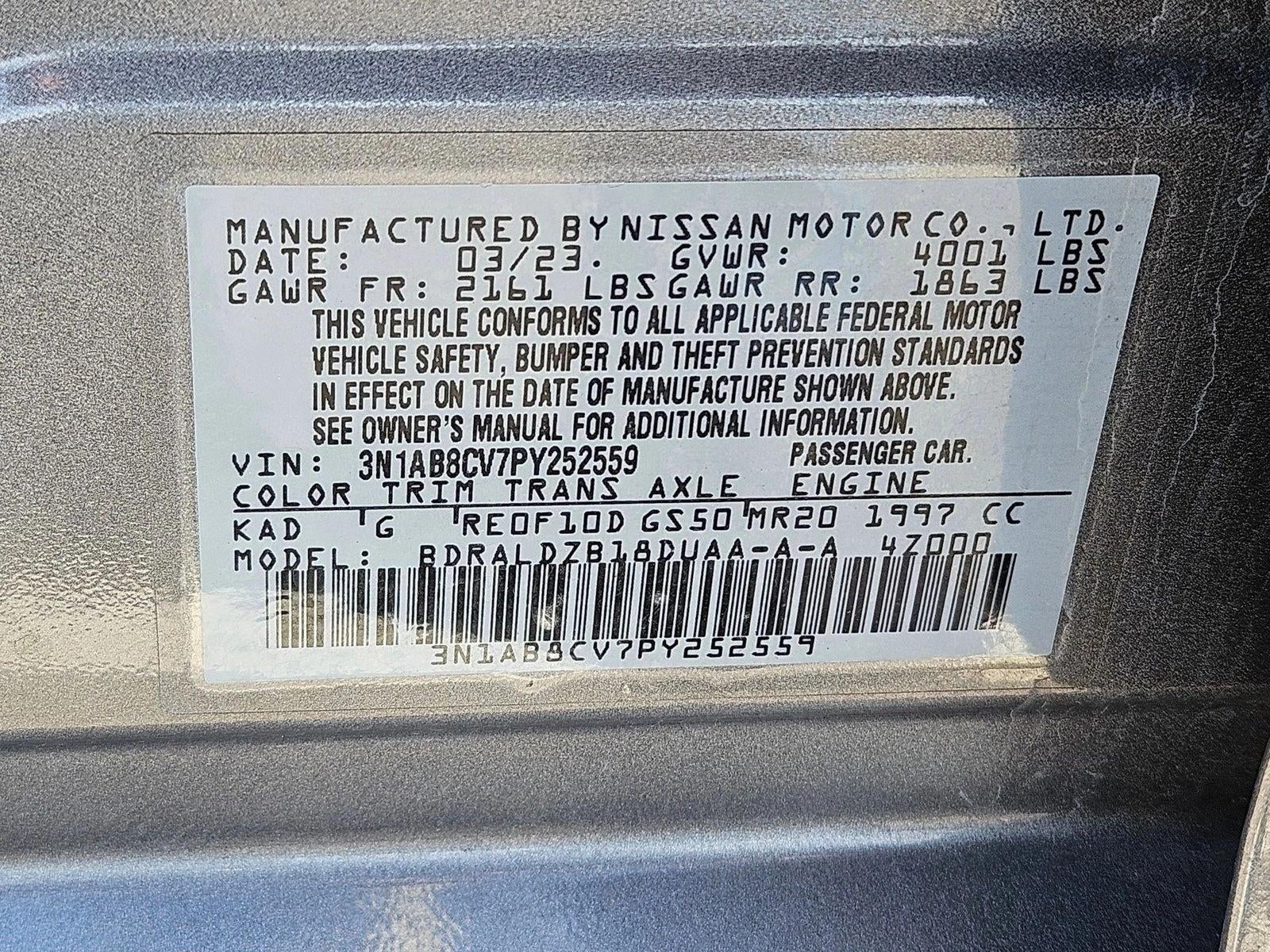 2023 Nissan Sentra SV CVT