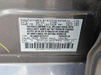 2025 Nissan Sentra SV CVT