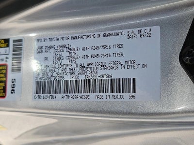 2023 Toyota Tacoma 2WD 2WD SR Access Cab 6' Bed I4 AT (GS)