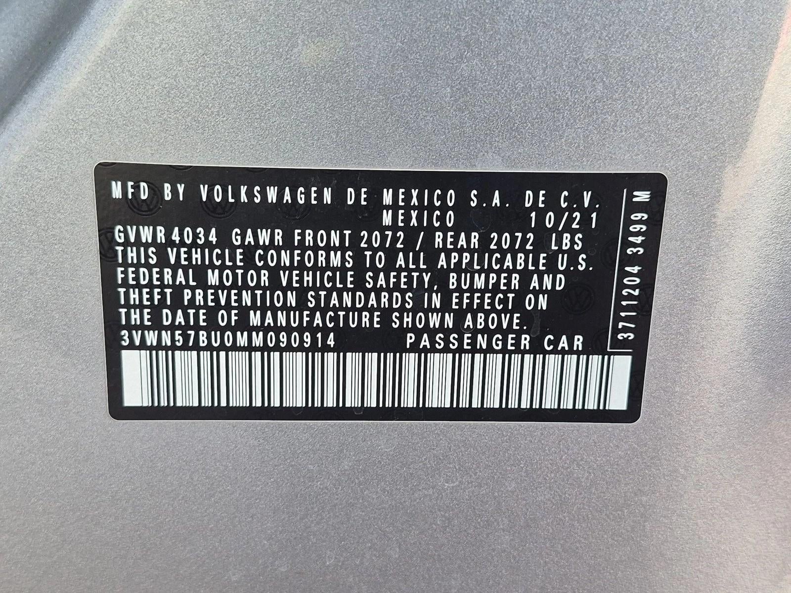 2021 Volkswagen Jetta S Manual