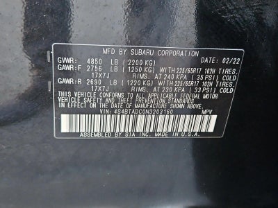 2022 Subaru Outback Premium CVT