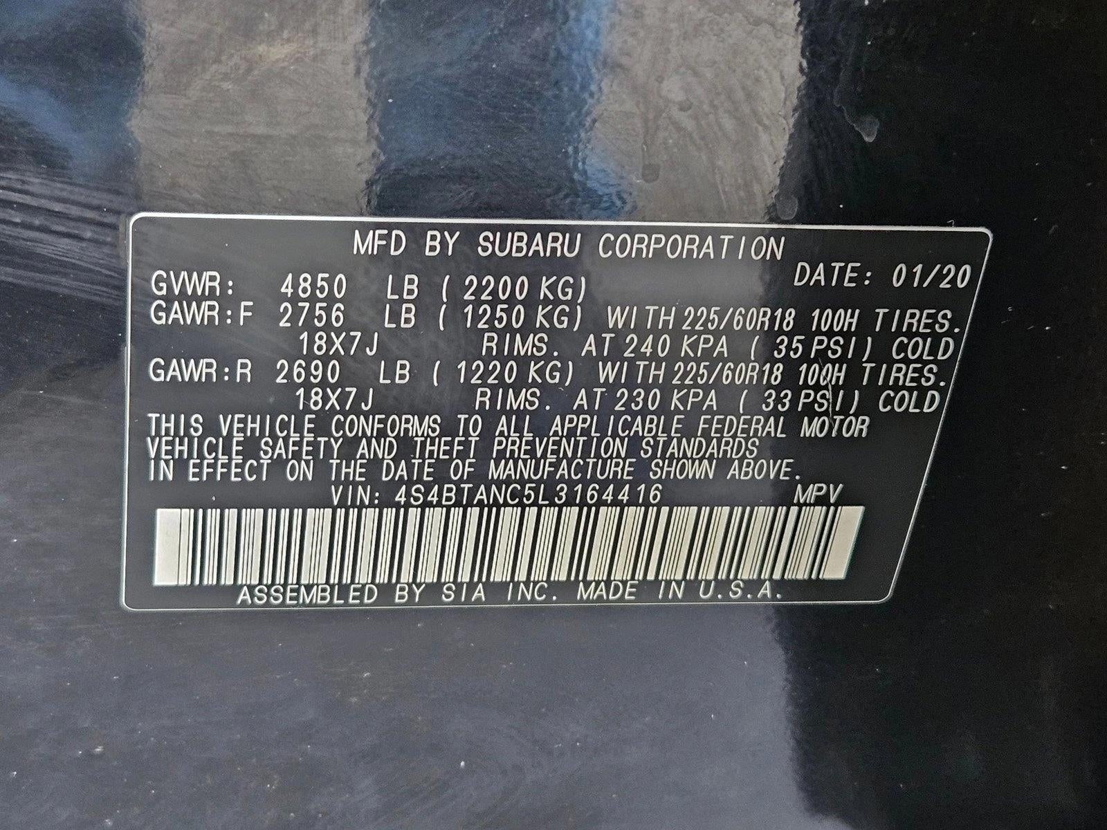 2020 Subaru Outback Limited CVT