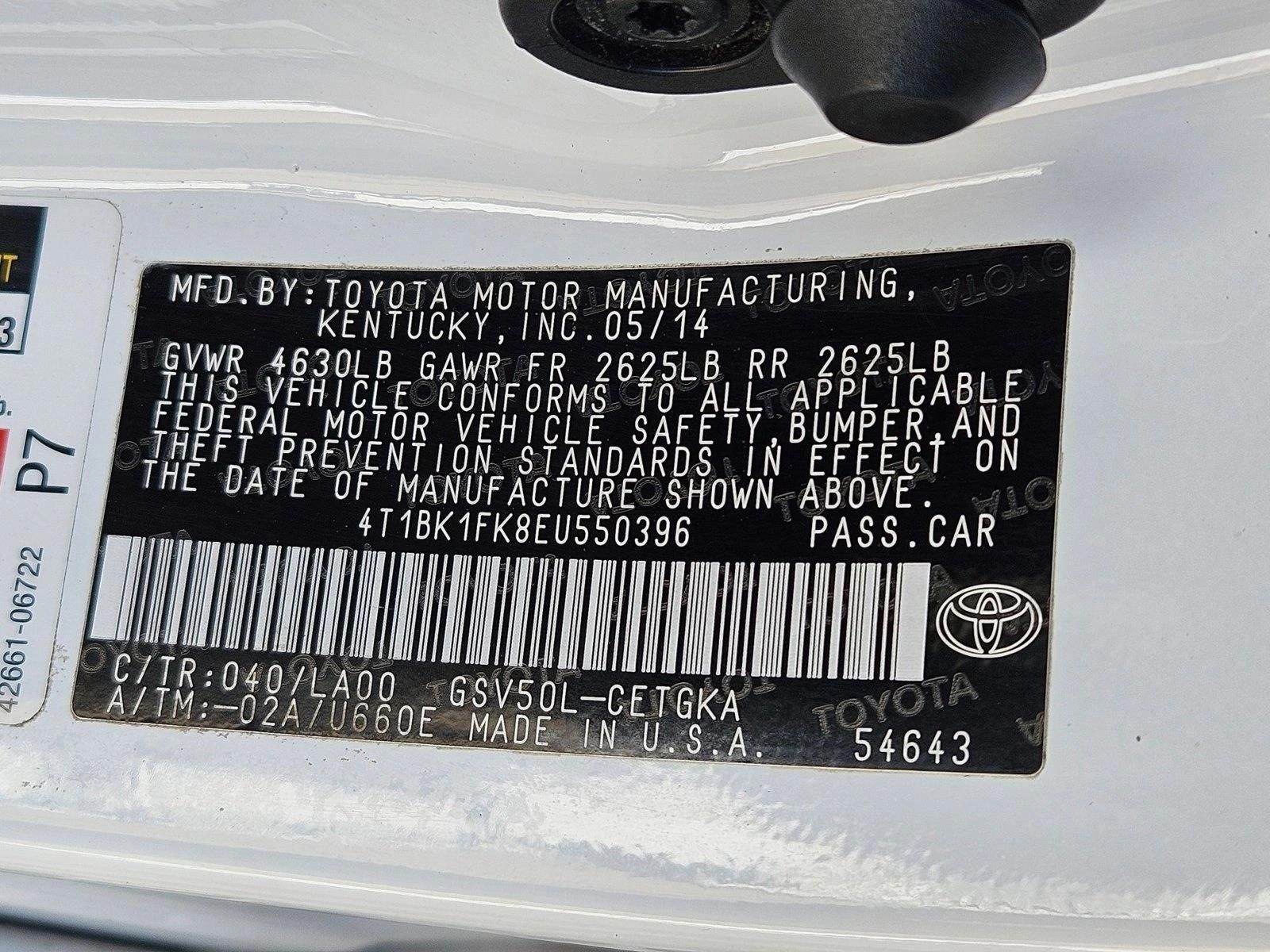 2014 Toyota Camry 4dr Sdn V6 Auto XLE (Natl) *Ltd Avail*