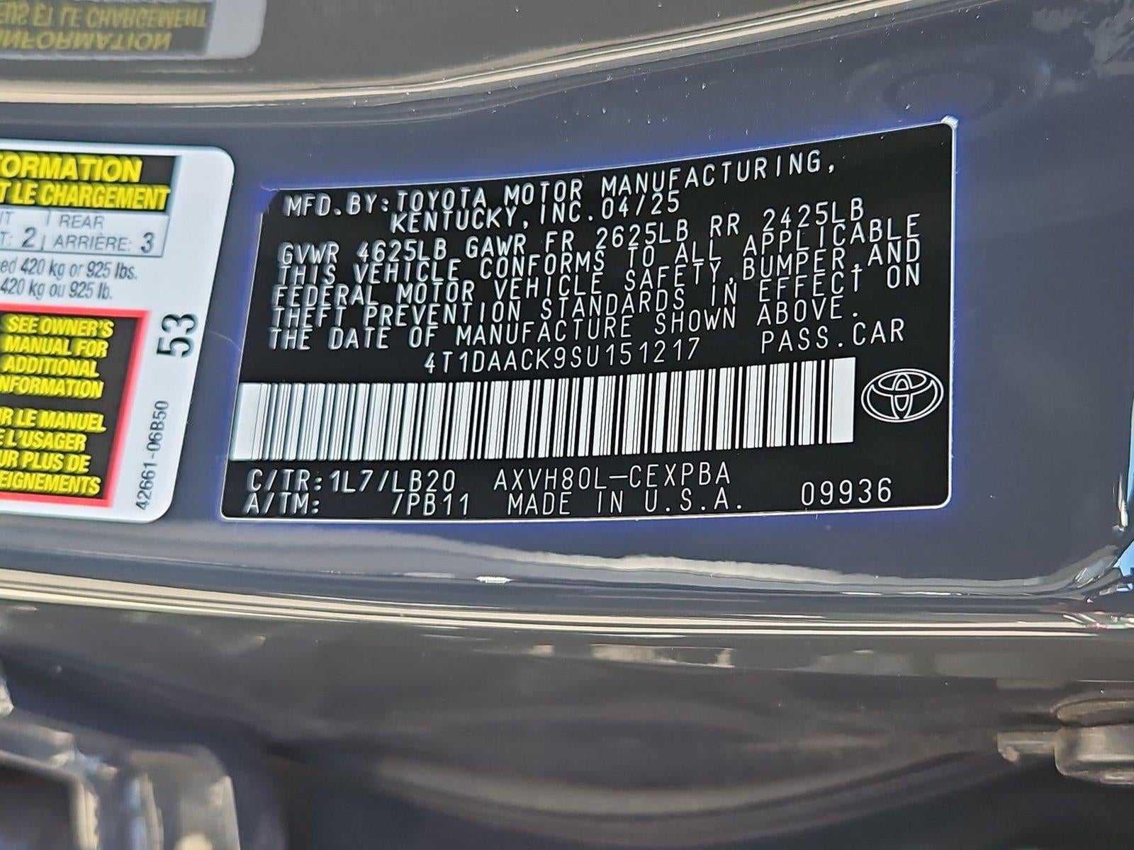2025 Toyota Camry XSE (Natl)