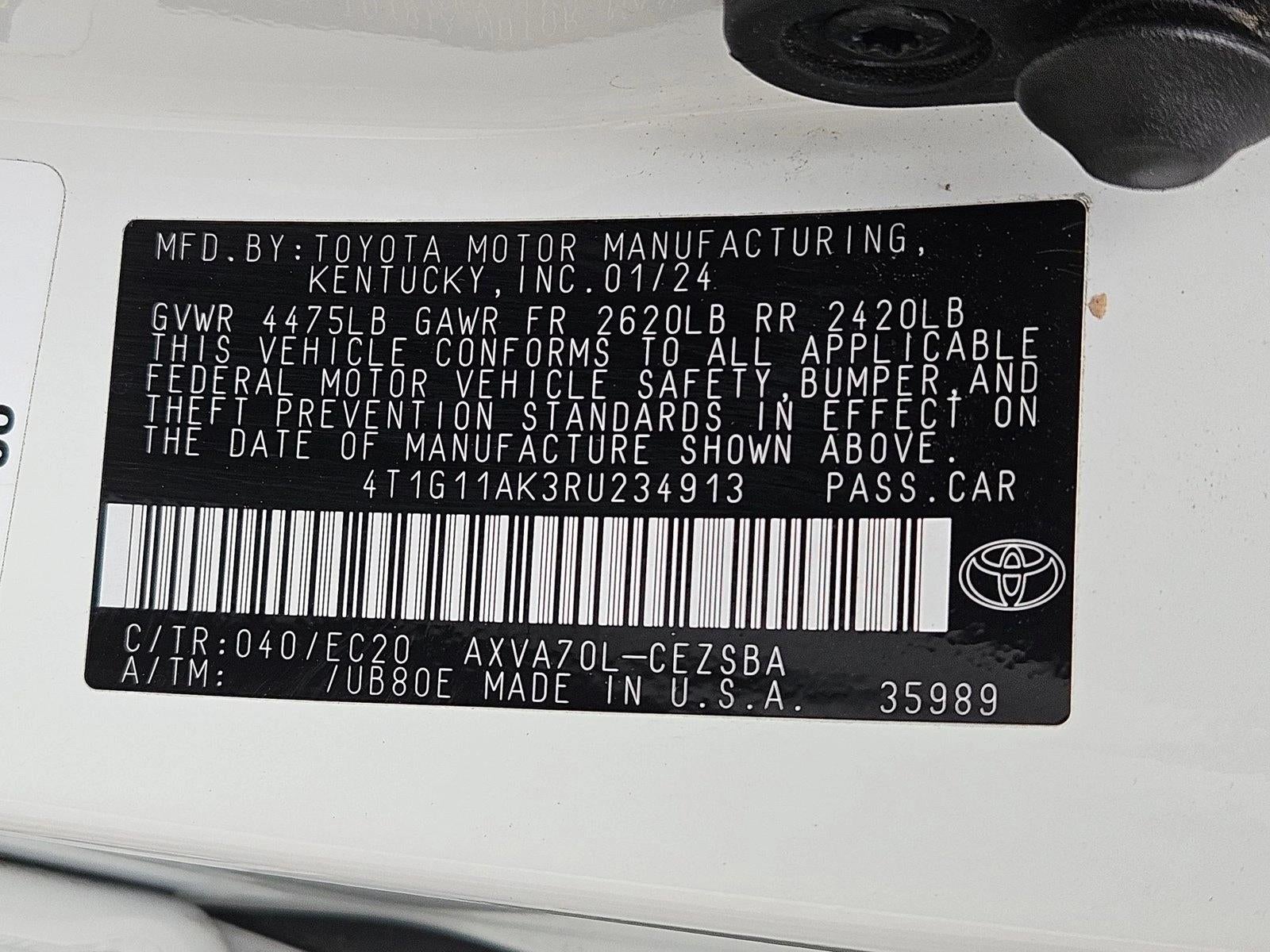 2024 Toyota Camry SE Nightshade Auto (Natl)