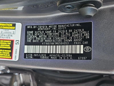 2021 Toyota Camry XSE Auto (Natl)