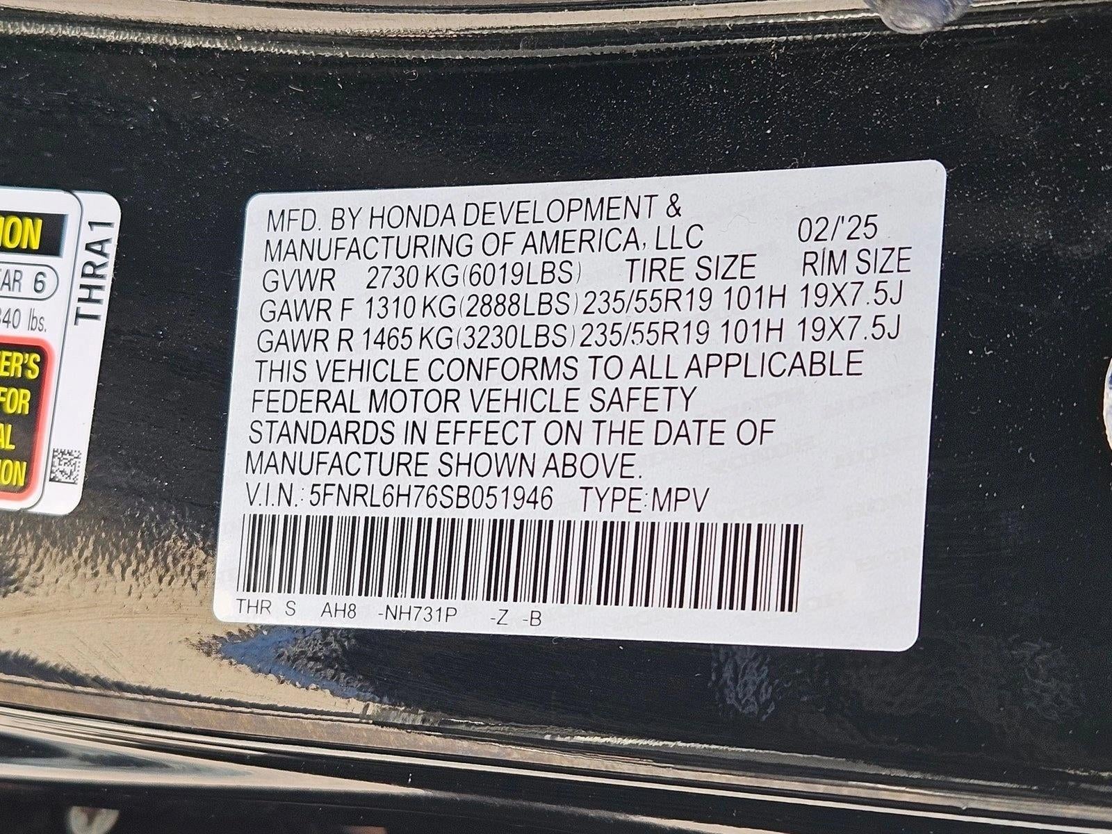 2025 Honda Odyssey Sport-L Auto