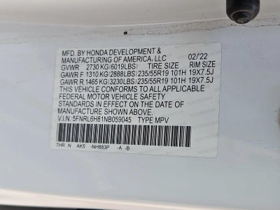 2022 Honda Odyssey Touring Auto