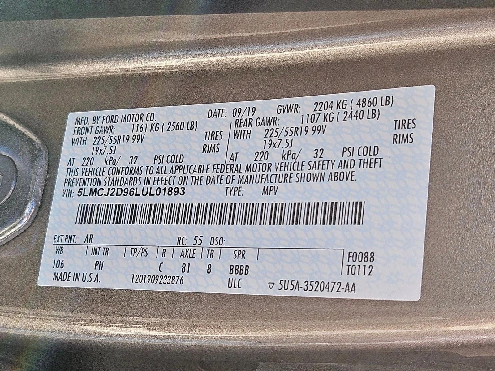 2020 Lincoln Corsair Reserve AWD