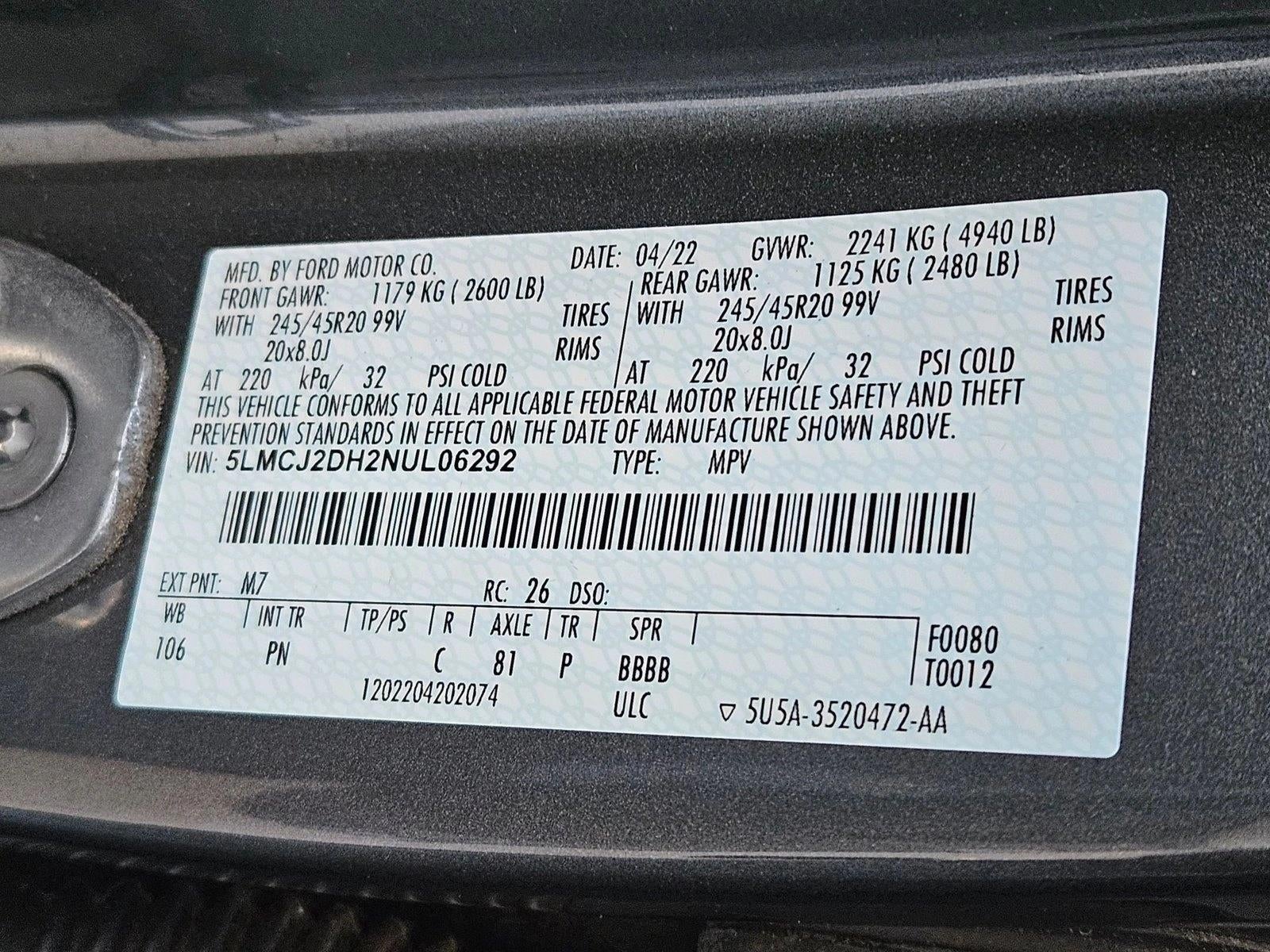 2022 Lincoln Corsair Reserve AWD