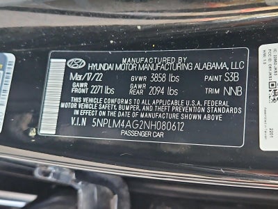 2022 Hyundai ELANTRA SEL IVT