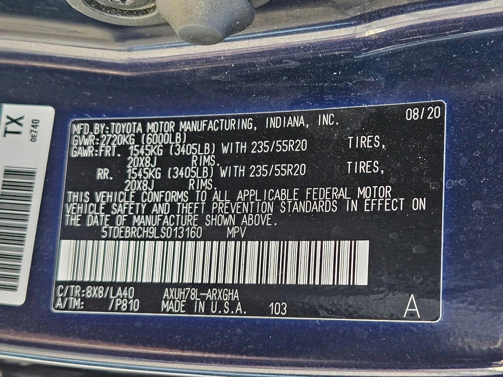 2020 Toyota Highlander Hybrid Platinum AWD (Natl)