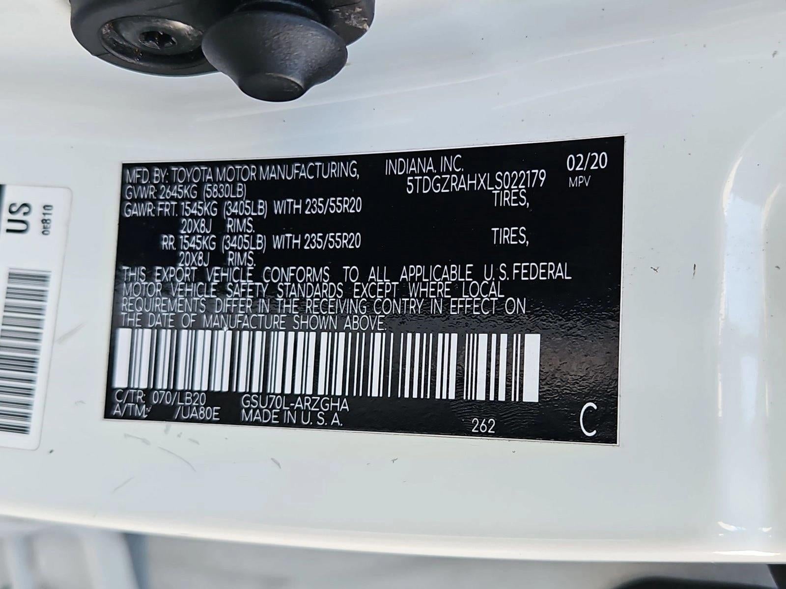 2020 Toyota Highlander XLE FWD (Natl)