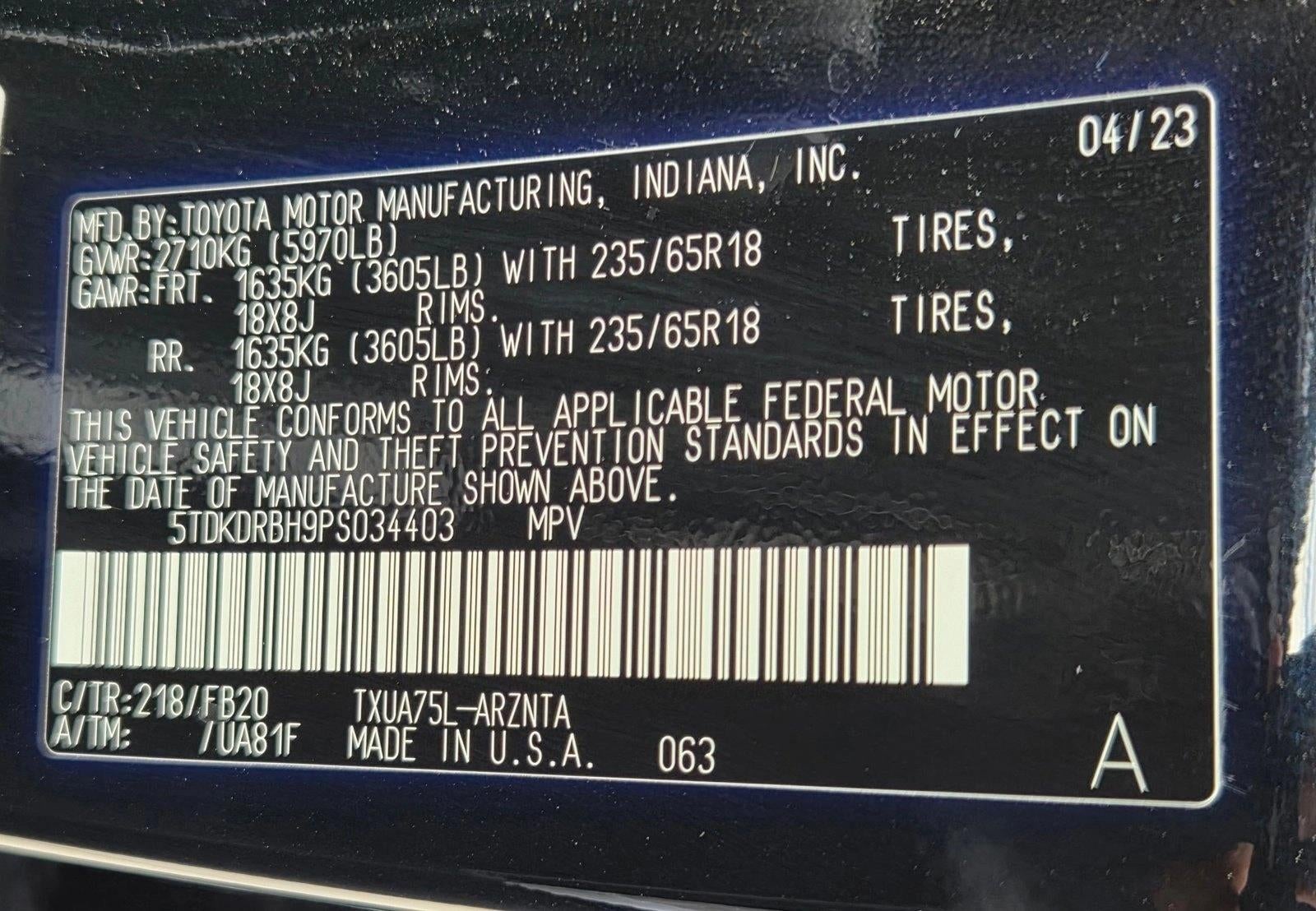 2023 Toyota Highlander LE AWD (Natl)