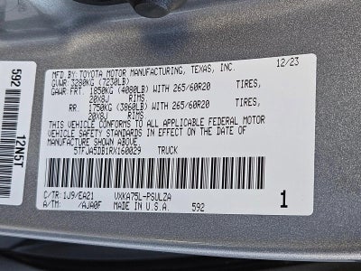 2024 Toyota Tundra 4WD 4WD Limited CrewMax 5.5' Bed (Natl)