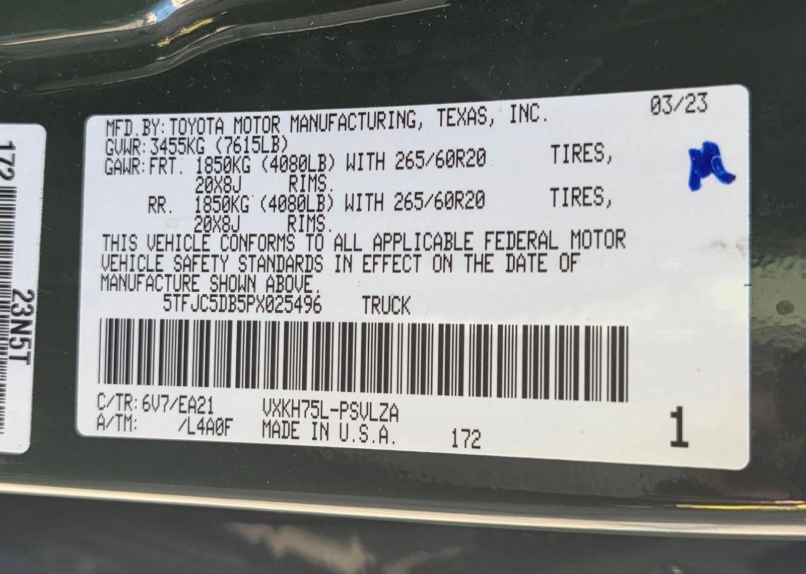 2023 Toyota Tundra 4WD 4WD Limited Hybrid CrewMax 5.5' Bed (Natl)