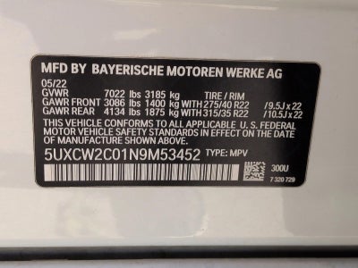 2022 BMW X7 xDrive40i Sports Activity Vehicle