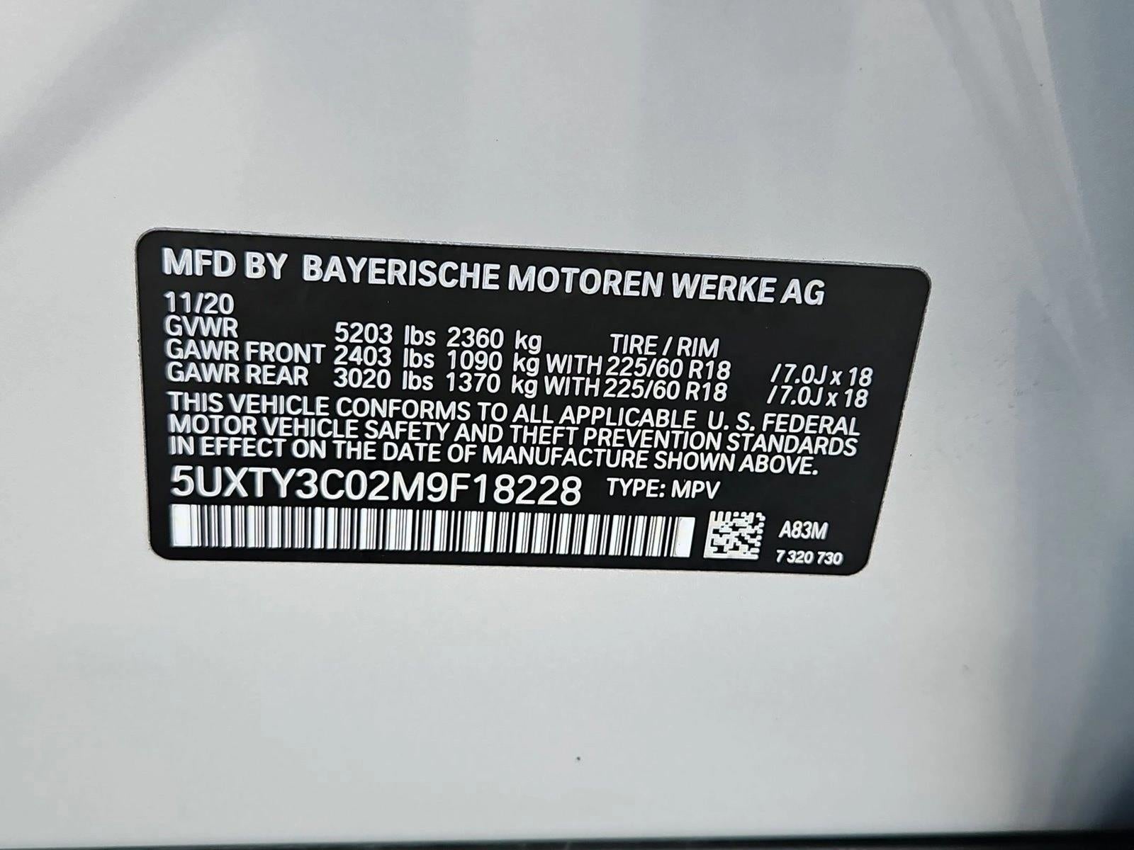 2021 BMW X3 sDrive30i Sports Activity Vehicle