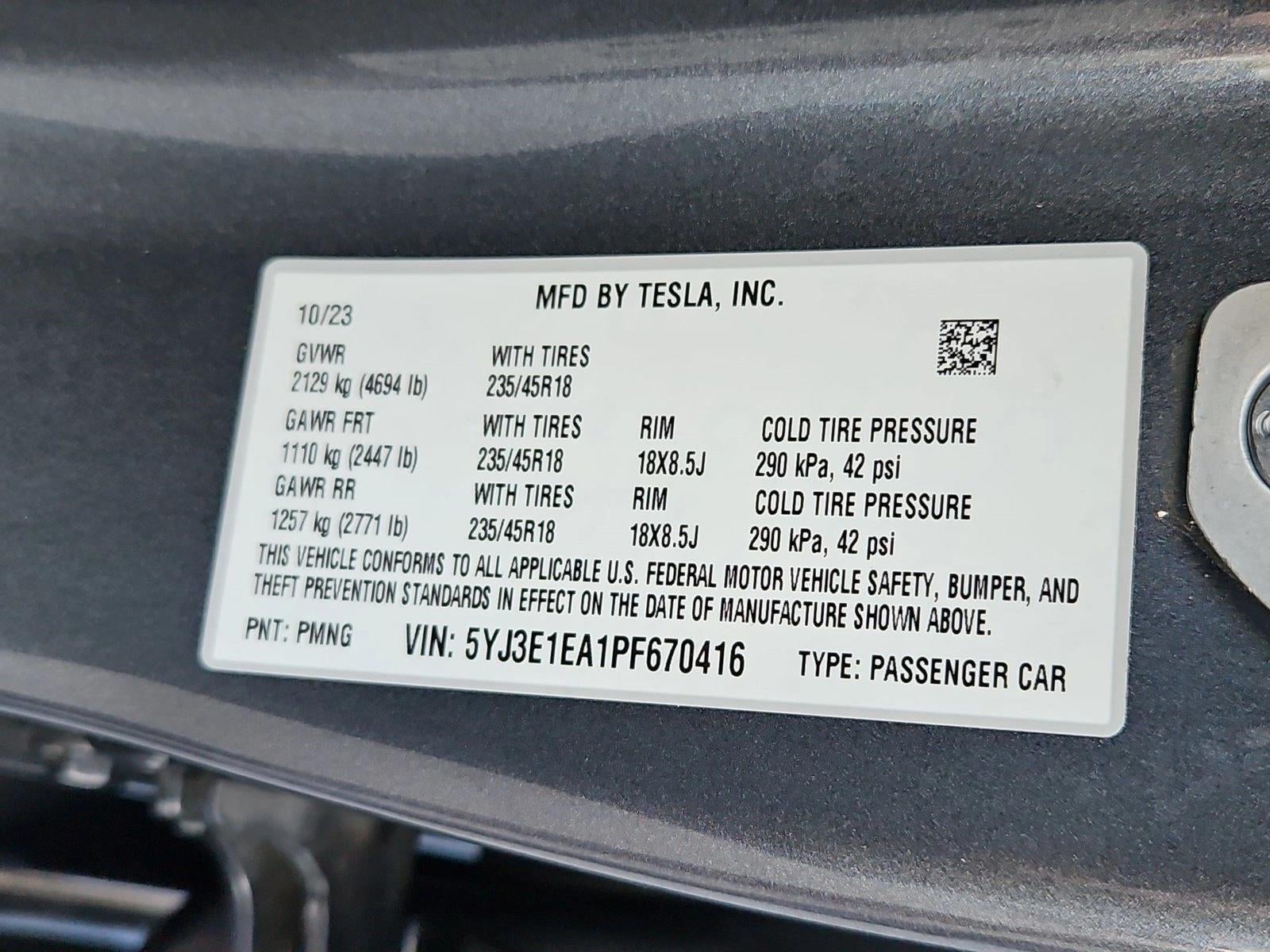 2023 Tesla Model 3 RWD