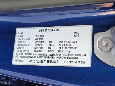 2025 Tesla Model 3 Long Range RWD