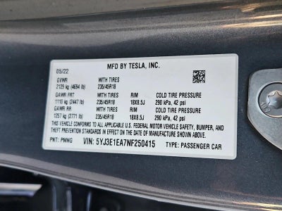 2022 Tesla Model 3 RWD