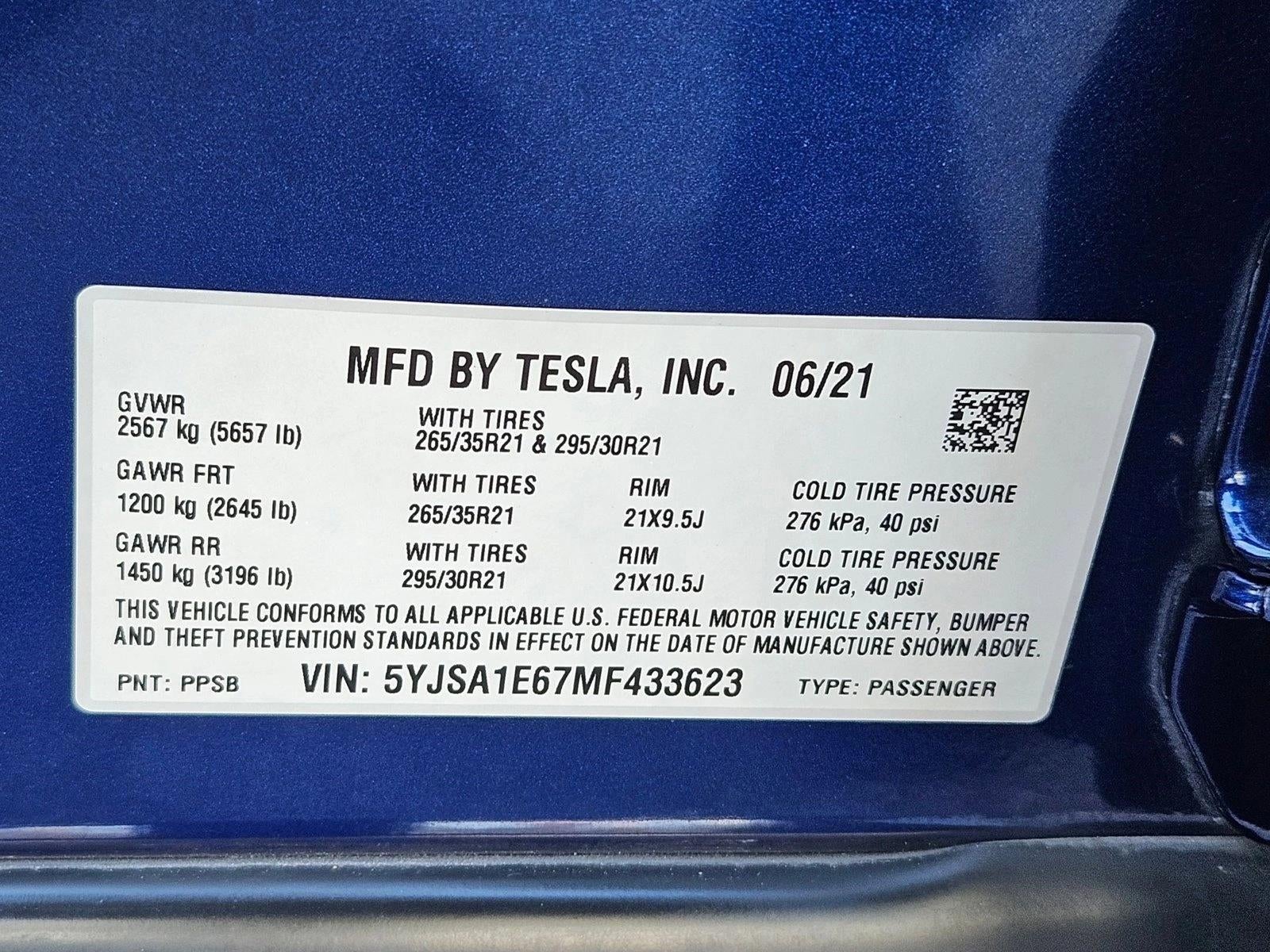 2021 Tesla Model S Plaid AWD