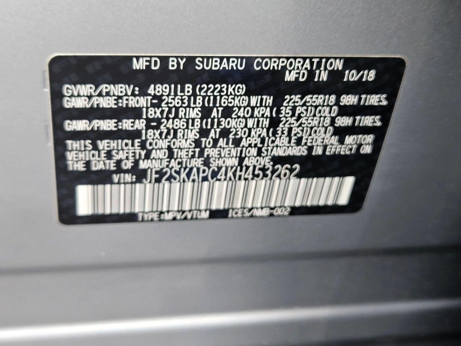 2019 Subaru Forester 2.5i Sport