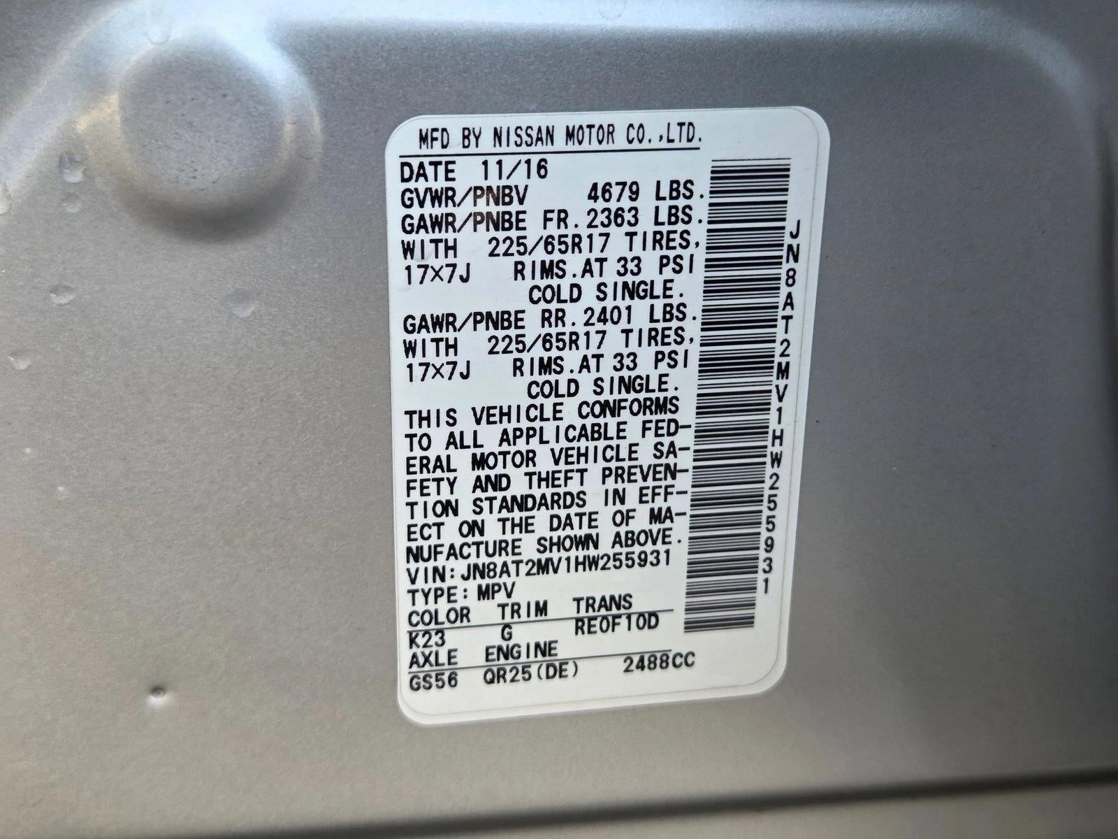 2017 Nissan Rogue AWD S