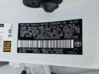 2021 Toyota Corolla Hybrid LE CVT (Natl)