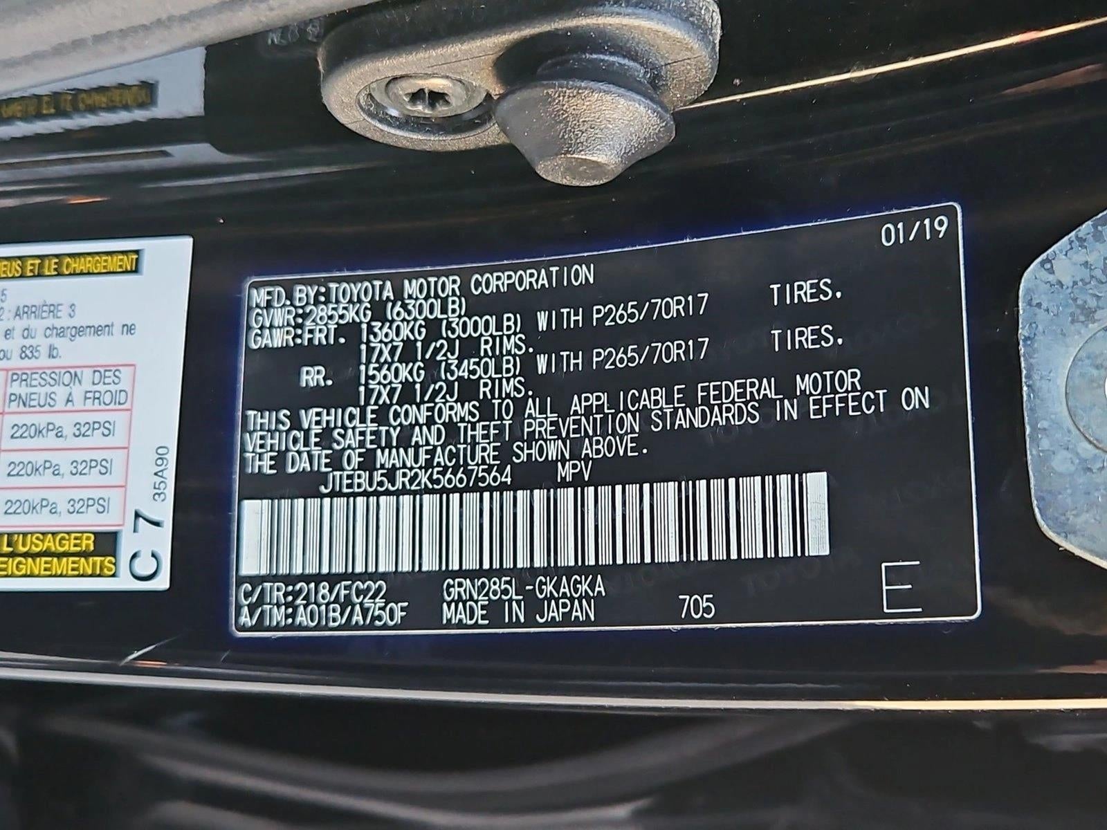 2019 Toyota 4Runner TRD Off Road 4WD (Natl)