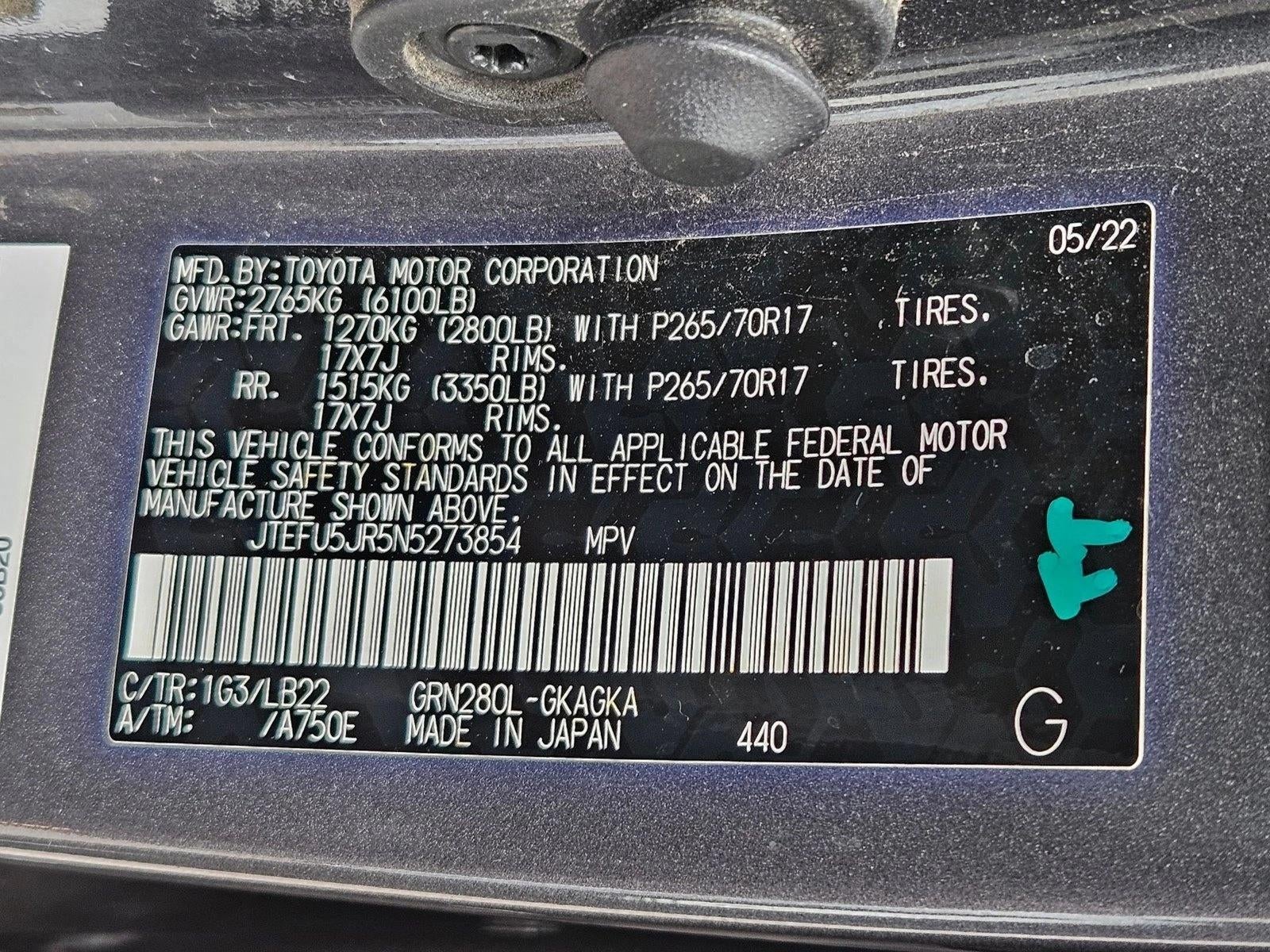 2022 Toyota 4Runner SR5 Premium 2WD (Natl)