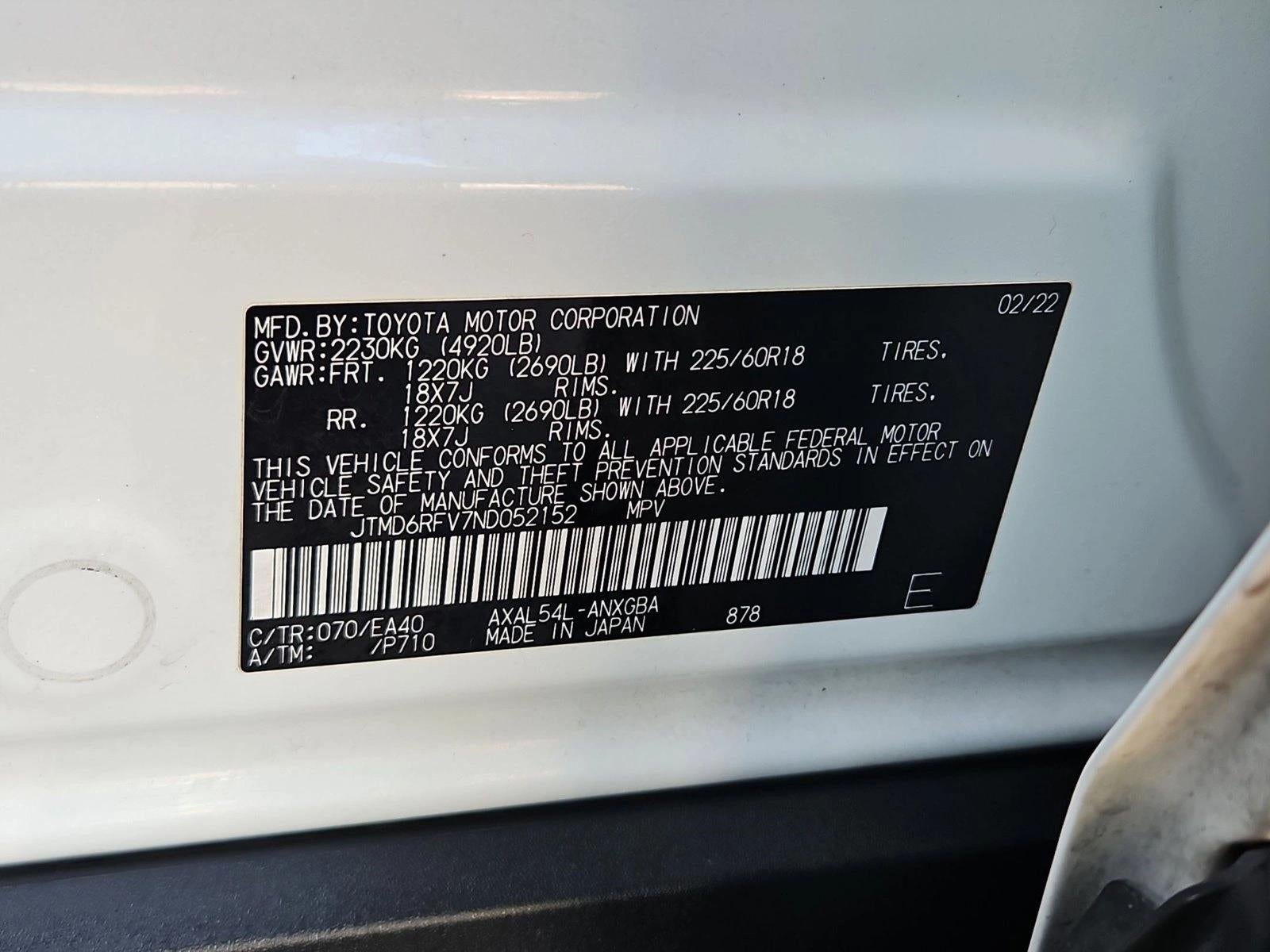 2022 Toyota RAV4 Hybrid Limited AWD (Natl)