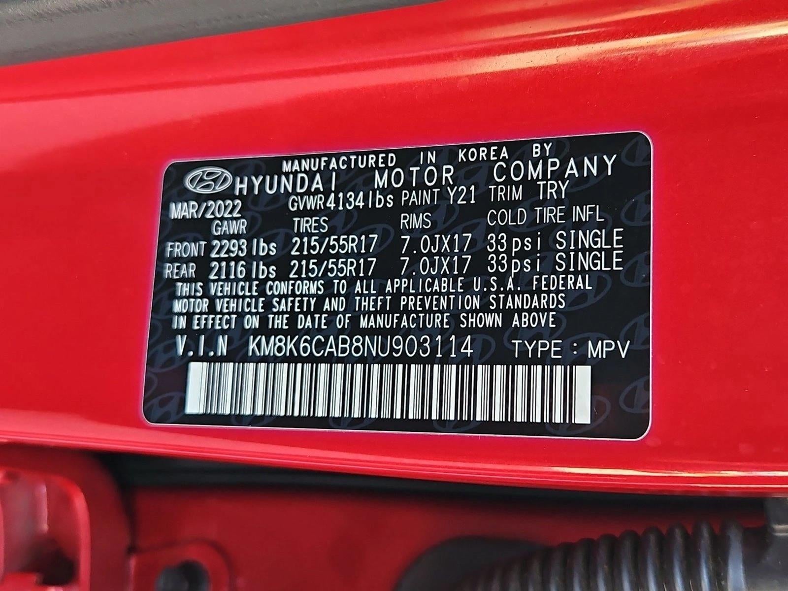 2022 Hyundai KONA SEL Auto AWD