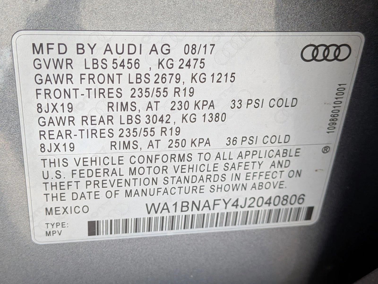 2018 Audi Q5 2.0 TFSI Premium Plus