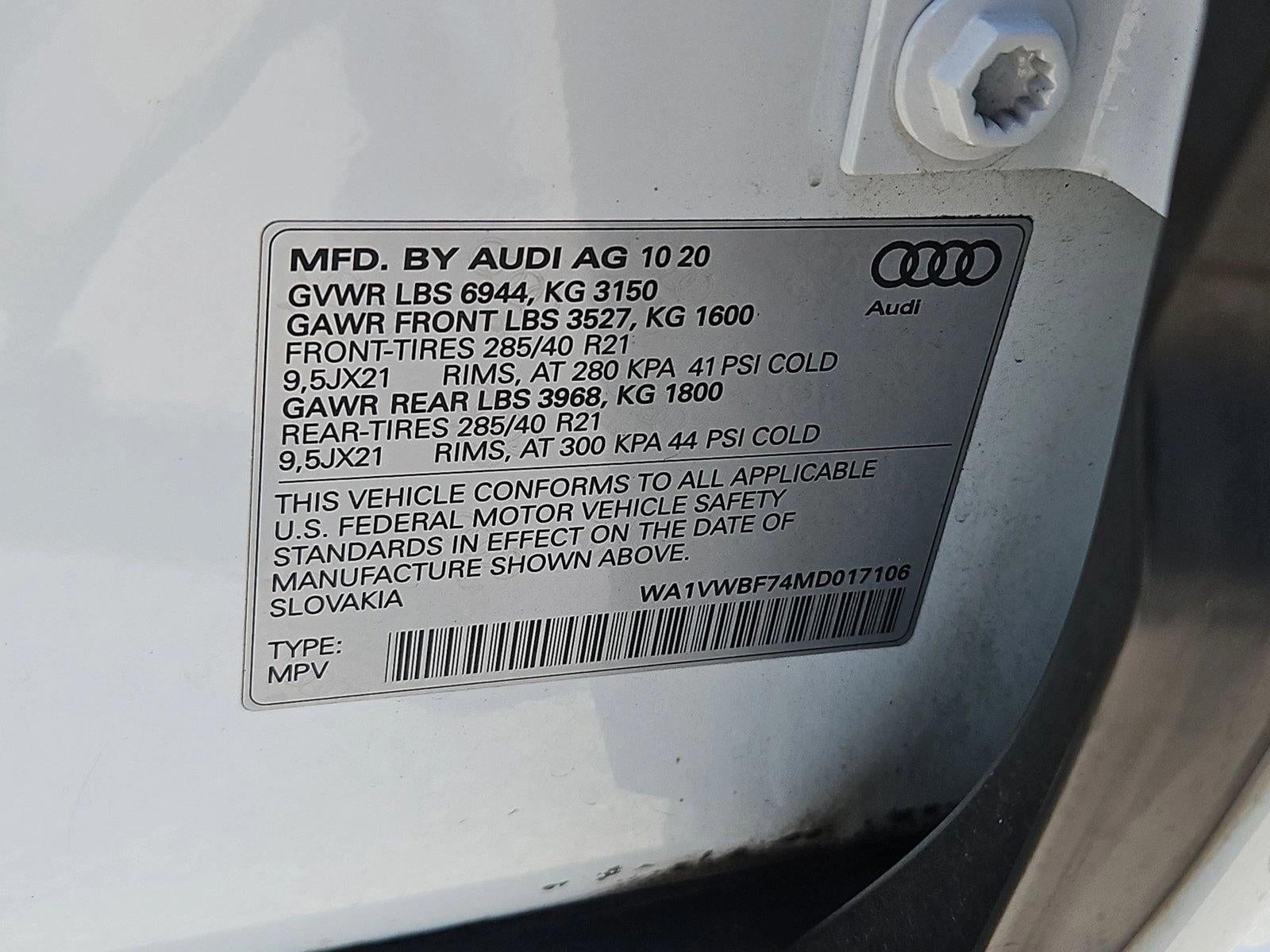 2021 Audi SQ7 Prestige 4.0 TFSI quattro