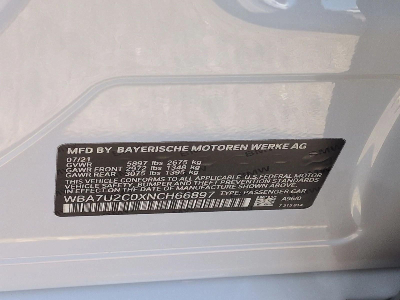 2022 BMW 750i xDrive Sedan