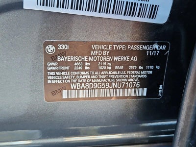 2018 BMW 330i xDrive Sedan