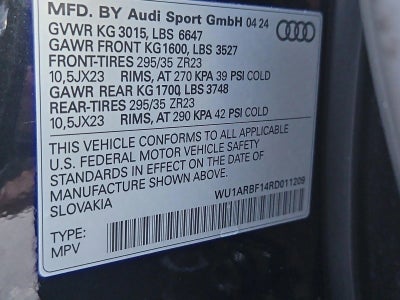 2024 Audi RS Q8 4.0 TFSI quattro