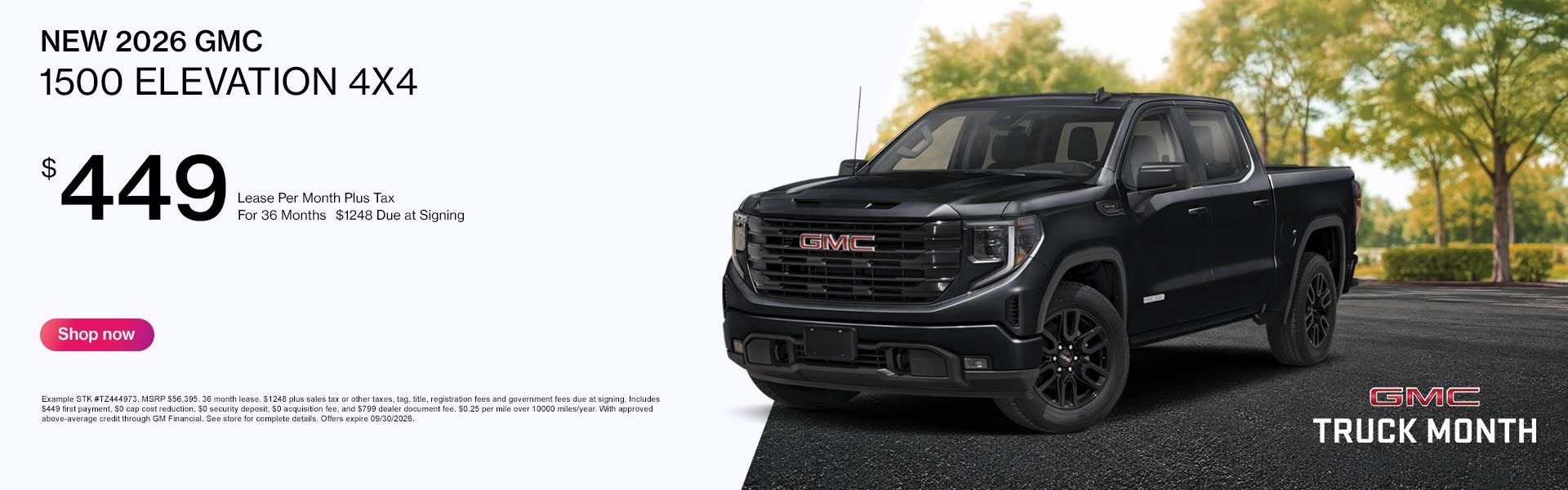 New 2026 GMC Sierra 1500 Lease Offer